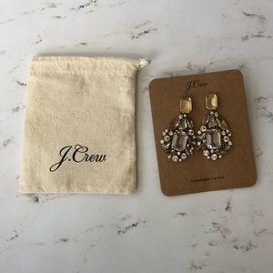Jcrew cluster drop stone earring